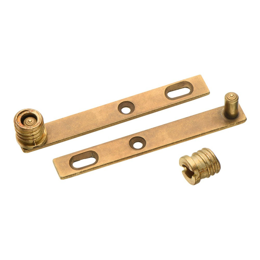 Комплект петель пяточных, 3083-14, 70х9х2мм, сталь, старая бронза (2 шт)