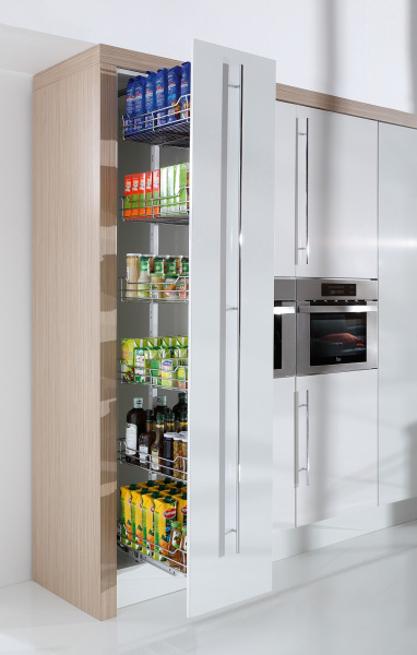 Колонна выкатная Maxima Classic с 6 корз, 300х1900-2100мм, ниж крепл, напр с доводчиком, хром, Rejs