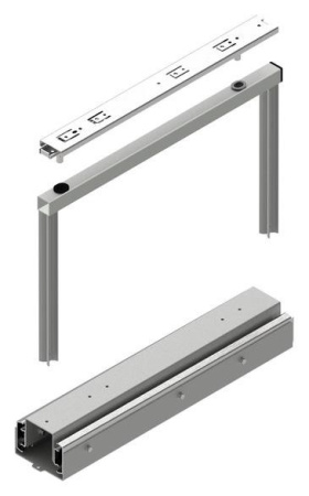 Комплект направляющих для Maxima Classic WE31.0021.01.001, с доводчиком, серебро, Rejs