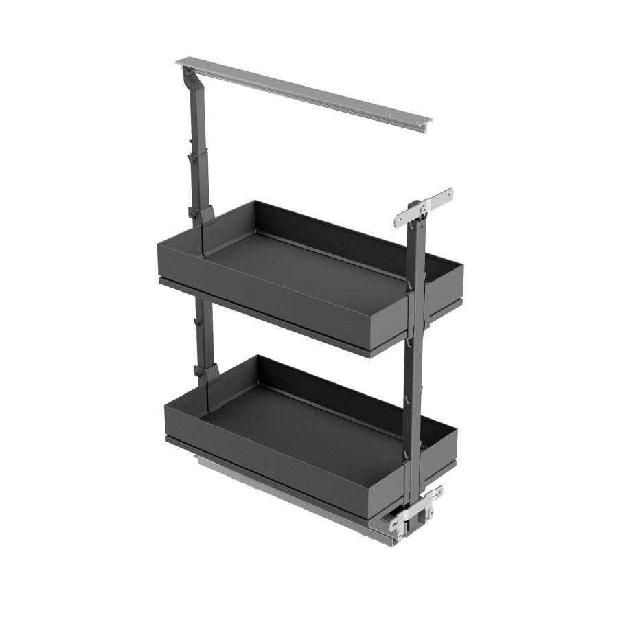 Выдвижная система Диспенса Джуниор Слим в базу 400мм, h=640-728 мм, антрацит, Kessebohmer