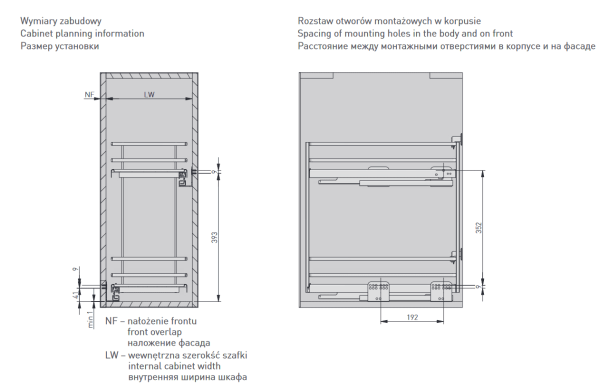 Корзина 300мм, 2 яруса, 264х471х460мм, боковое диагональное крепеление, без направляющих, плоский прут, хром, GTV