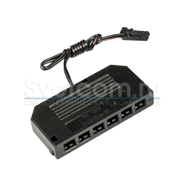 Разветвитель 815 с коннектором 813 (ПАПА), 6 гнёзд, L=1500мм, 12V/3A, черный