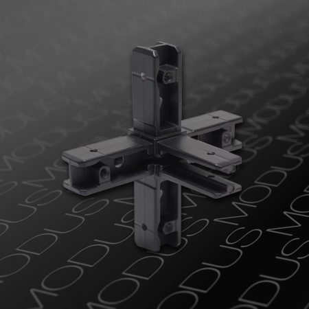 Уголок соединительный 5L, черный+5 винтов, Modus