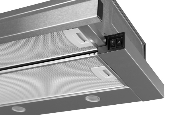 Вытяжка встраиваемая телескопическая Pixel Inox, 60 см, б/уг. фильтра, нерж. сталь, Konigin