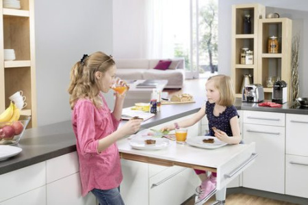 Выдвижная столешница с направляющими "Rapid", 561х490х120мм, покрытие "сталь"