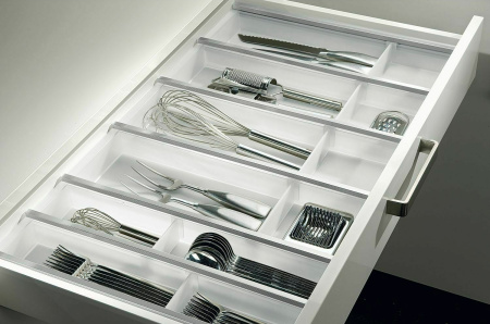 Лоток для столовых приборов, 795х463х55мм, в шкаф 900мм, белый, Hettich