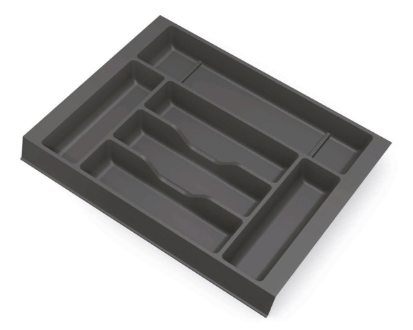 Лоток для кухонных принадлежностей Combi 714, 376x490x45мм, односторонний, темно-серый, Gollinucci