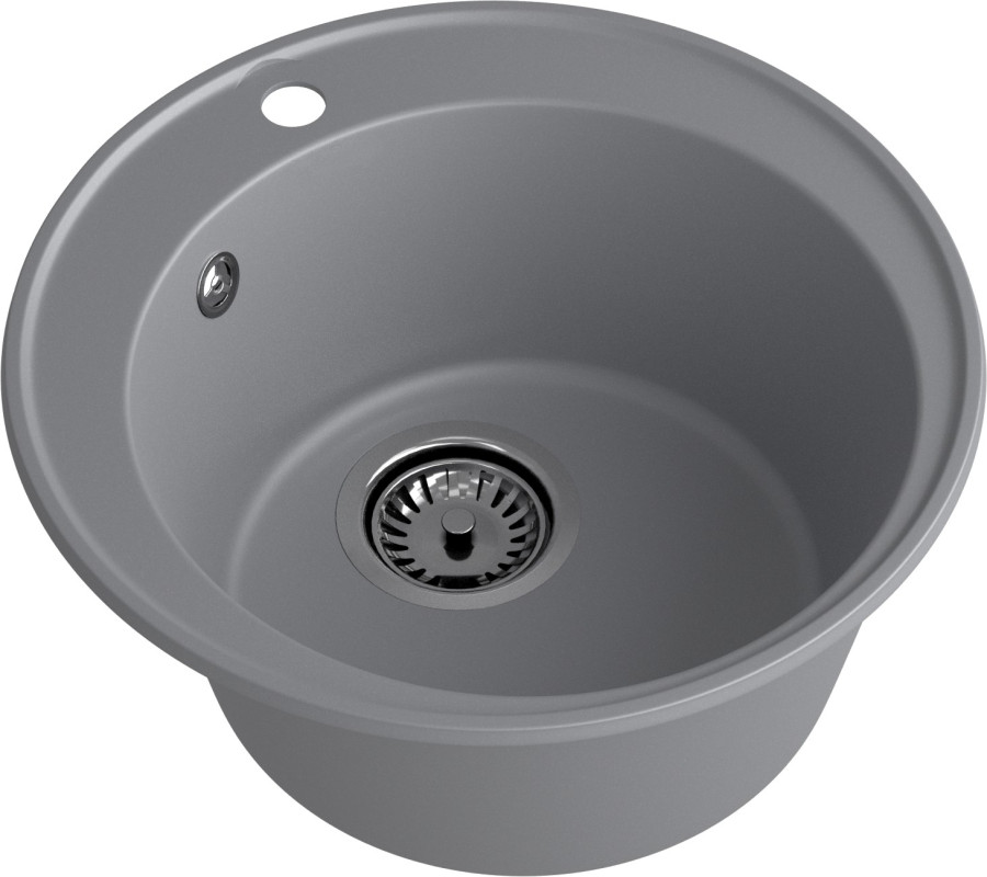 Мойка ЭкоМ 4800, d=480мм, кварц, темно-серый (без сифона)