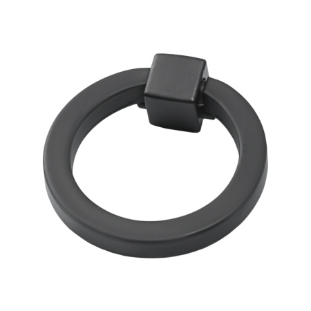Ручка-кольцо, 121, d=50мм, металл, черный матовый