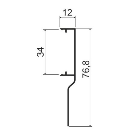 Профиль-накладка для подвесной системы AIR SOFT 2900мм, черный браш