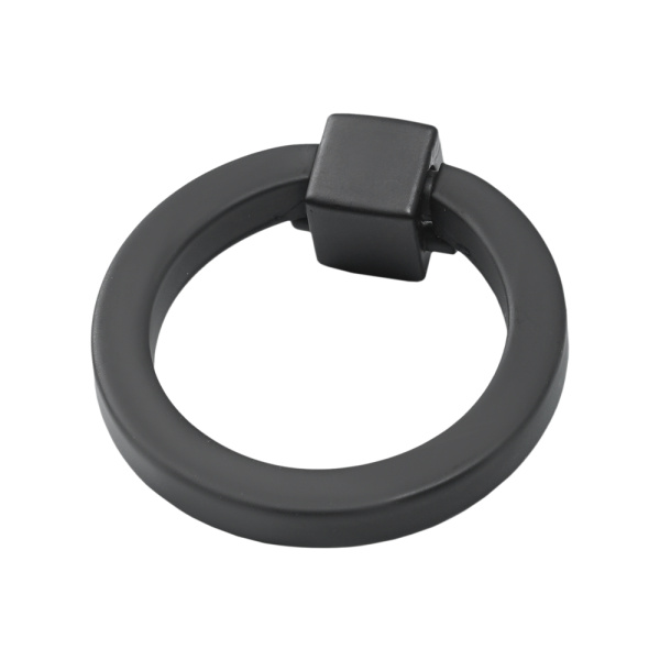 Ручка-кольцо, 121, d=50мм, металл, черный матовый