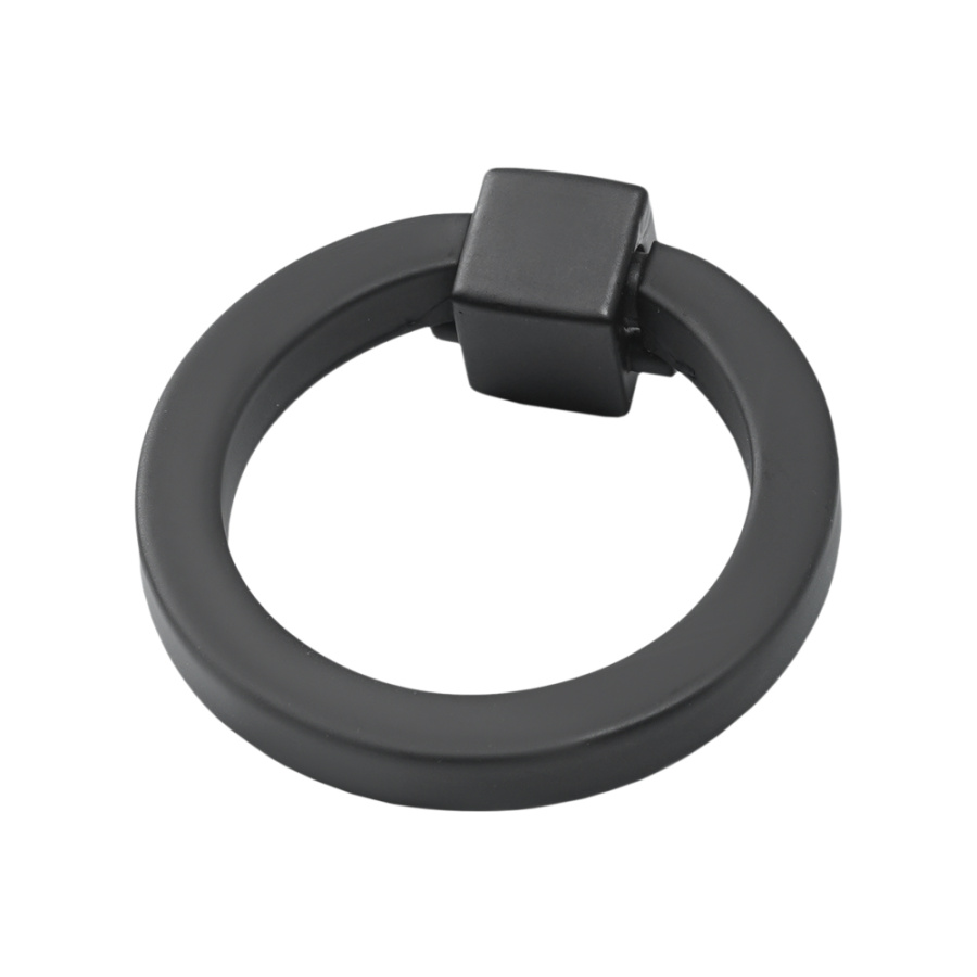 Ручка-кольцо, 121, d=50мм, металл, черный матовый