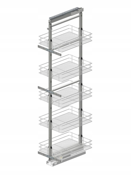 Колонна выкатная Maxima Classic с 5 корз, 300х1700-1900мм с доводчиком, хром, Rejs