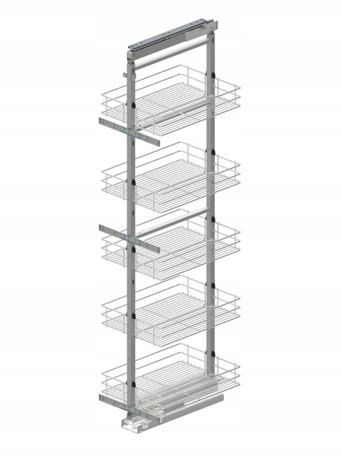 Колонна выкатная Maxima Classic с 5 корз, 300х1700-1900мм с доводчиком, хром, Rejs