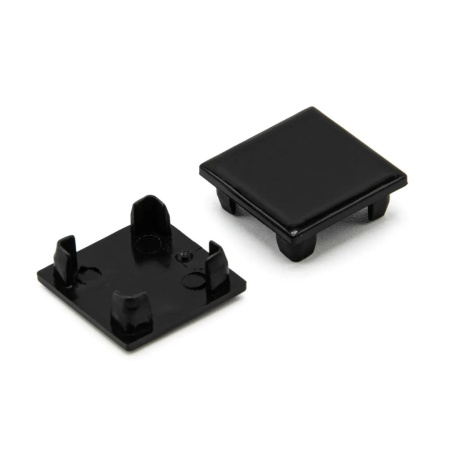 Заглушка Cadro для базового профиля (пол), черный (2шт), Confurn