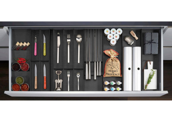 Лоток 500-600 мм/500 мм, ясень черный, ROCKENHAUSEN, Kessebohmer