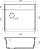 Мойка Rivelato TESORO 605-L, 600х510х200мм, антрацит