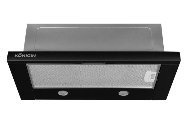 Вытяжка встраиваемая телескопическая Pixel Out Black, 60 см, б/уг. фильтра, черный, Konigin