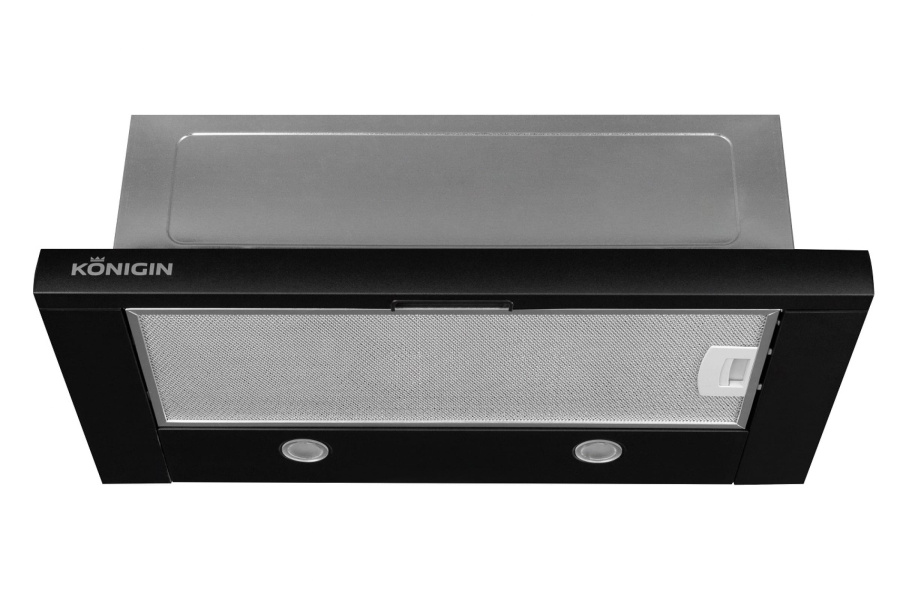 Вытяжка встраиваемая телескопическая Pixel Out Black, 60 см, б/уг. фильтра, черный, Konigin