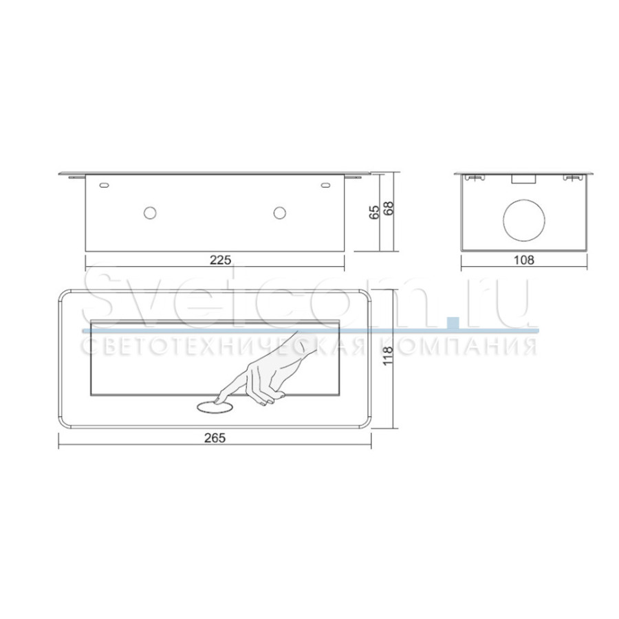 Горизонтальная, 2хEURO+2хUSB A+RJ45+2хHDMI, полуавтомат, серый, 265х118х65мм, металл, GLS