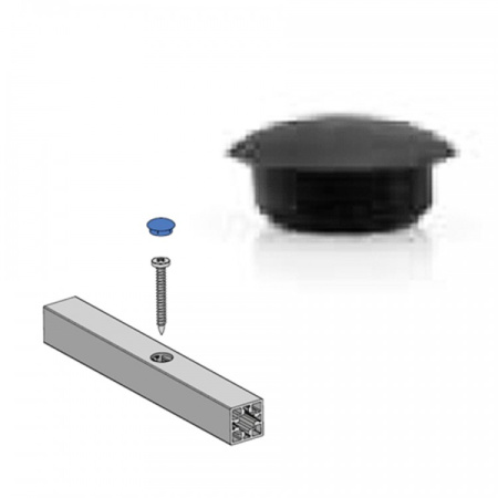 Заглушка пластиковая, черный (компл 2шт), Confurn