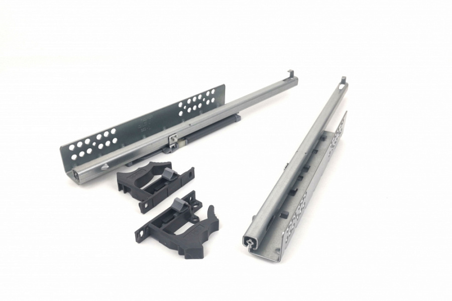 Направляющие скрытого монтажа 450мм, VDrive Clip-On, частичного выдвижения, с креплением, JET