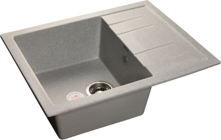 Мойка GranFest QUADRO 650L с крылом, 650х500 мм, серый