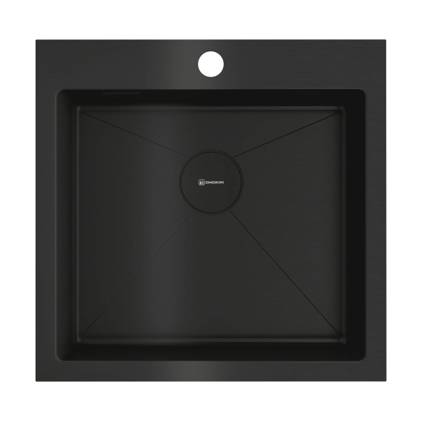 Мойка Akisame 51-GB, нержавеющая сталь, графит