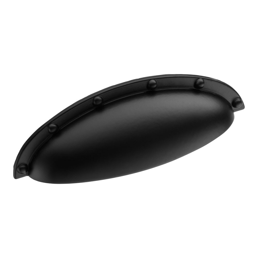 Ручка-раковина, 4100.064 Matt Black, 64мм, металл, черный