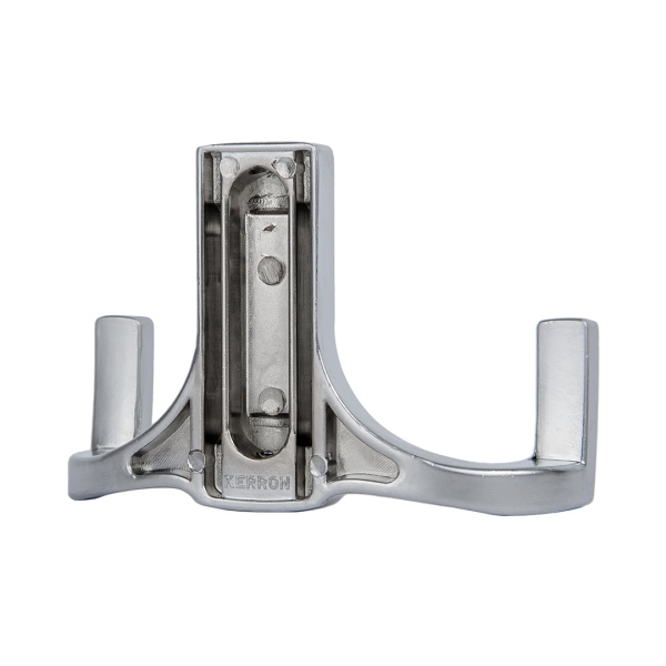 Крючок, KR 0330, двухрожковый, матовый хром