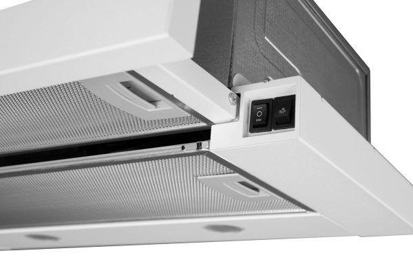 Вытяжка встраиваемая телескопическая Pixel White, 60 см, б/уг. фильтра, белый, Konigin