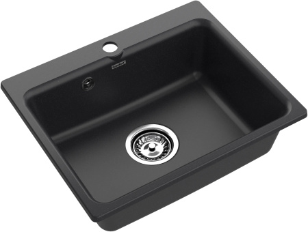 Мойка GranFest SMART 520, 520х430 мм, черный (без сифона) 