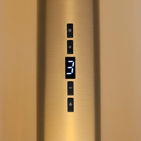 Вытяжка настенная Ester Gold/Black Glass, 31 см, без угольн. фильтра, ПДУ, золот/чер стекло, Konigin