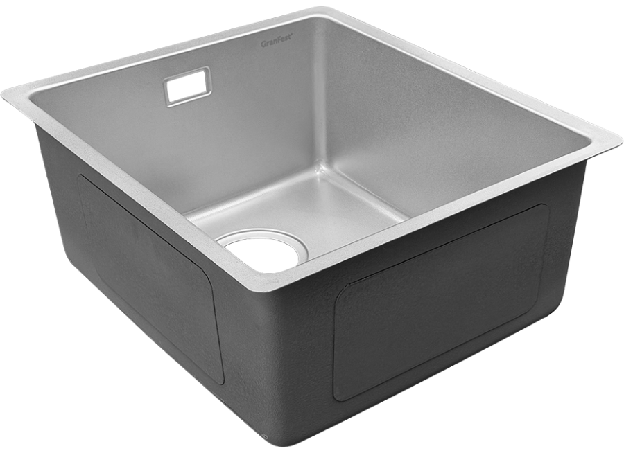 Мойка GranFest METAL 4046, 400х460 мм, нерж. сталь, серебро