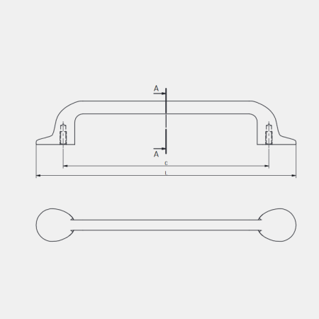 Ручка-скоба, FABRICIO, 192мм, металл, брашированное золото