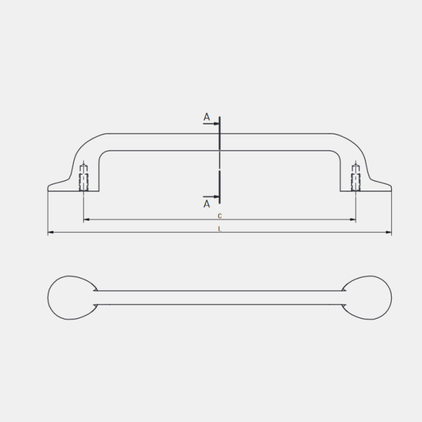 Ручка-скоба, FABRICIO, 192мм, металл, брашированное золото