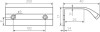 Ручка торцевая, CORO, 192/250мм, металл, золото, AQ