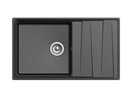 Мойка GranFest LEVEL 860L, 860х500 мм, черный