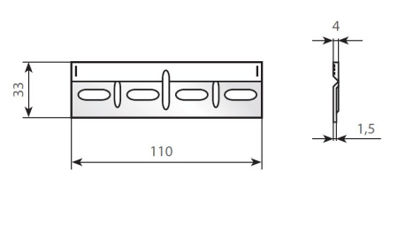Ответная планка навески двойная Scarpi-4