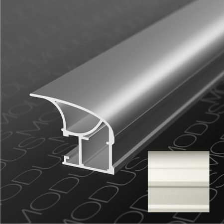 Профиль-ручка открытая L=2700мм, ОВАЛЬНАЯ, серебро