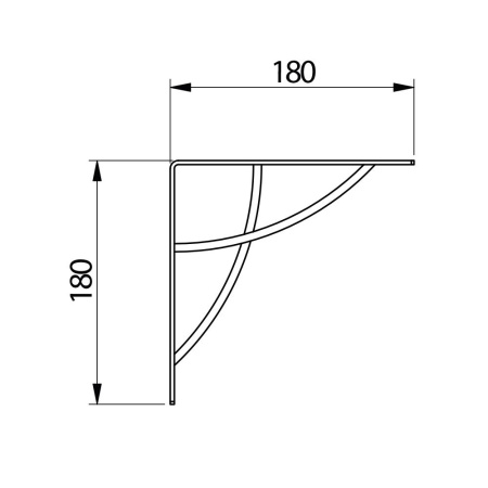 Полкодержатель NEO, 180x180мм, 40 кг на пару, черный матовый, GTV