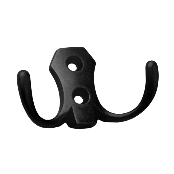 Крючок, KR 0020, двухрожковый, черный матовый