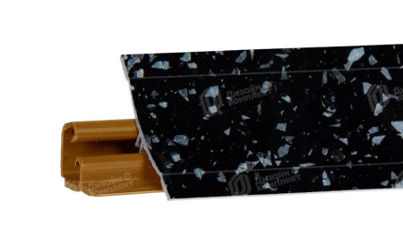 Плинтус LB-23, черное серебро, 3000мм, Россия