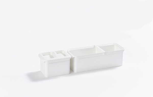 Стеллаж выкатной Тандем Сайд-Юбокс, 5 полок, 600х1700мм, в базу на 600мм, титан, Kessebohmer