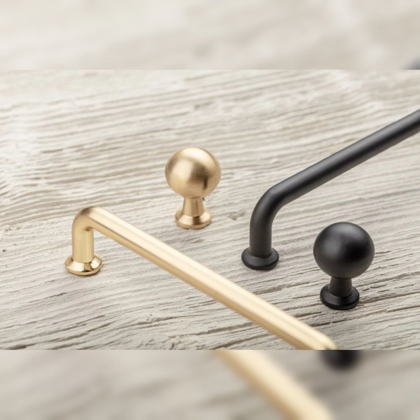 Ручка-скоба, NORD, 128мм, металл, черный матовый