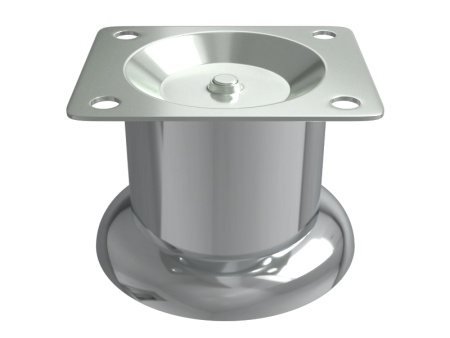 Опора с площадкой, d=50мм, h=50мм, сталь, черная