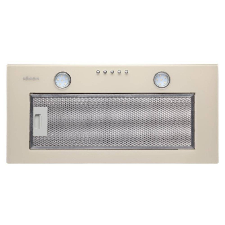 Вытяжка полновстраиваемая Skybox Glass, 60см, б/угольного фильтра, сл.кость/стекло сл.кость, Konigin