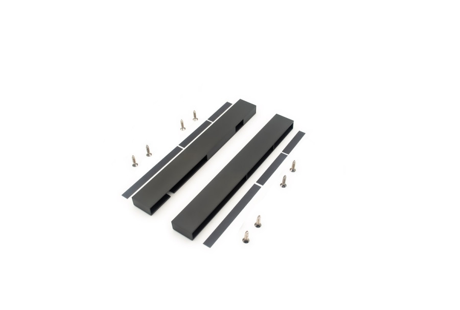 Держатель передней панели ящика, левый и правый, темно-серый, (H199), HISSEN