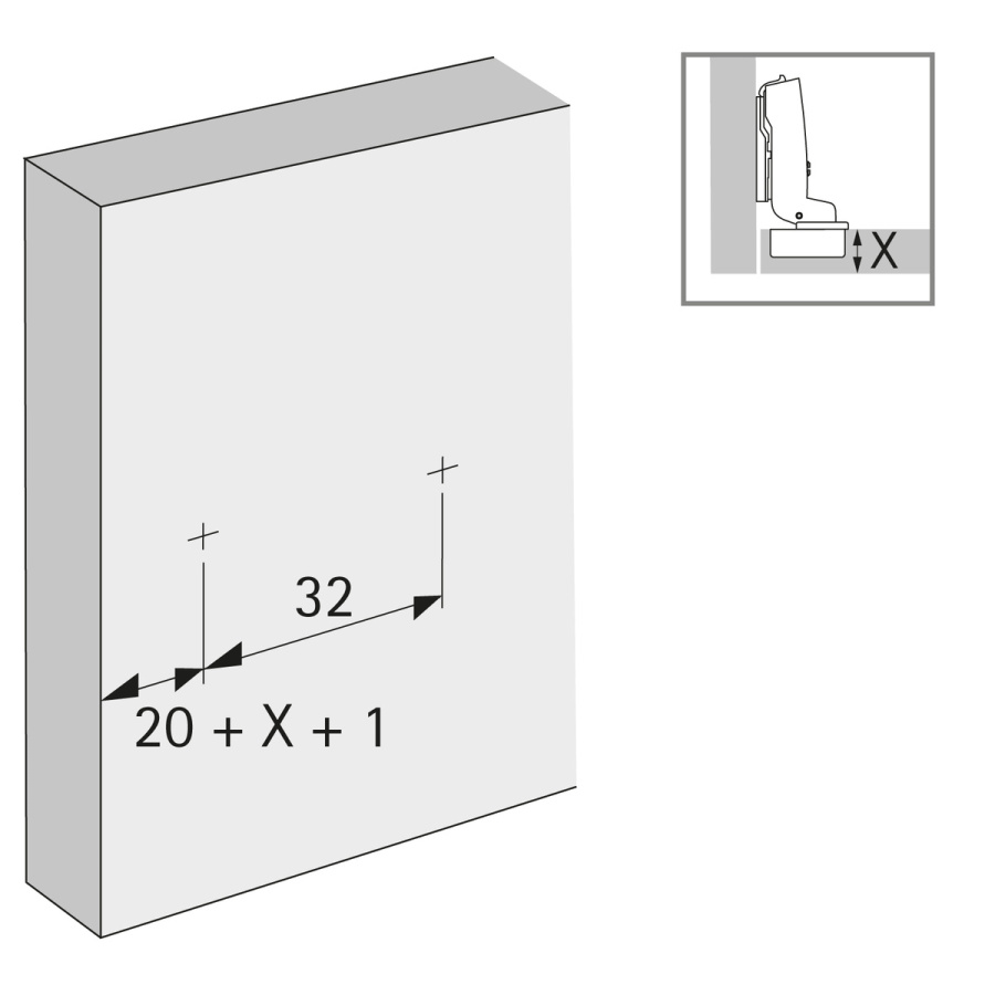 Монтажная планка линейная SENSYS/INTERMAT, 3мм, с эксцентриком, под саморез