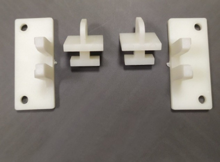 Комплект крепежных элементов для ручки-профиля (компл. 2 шт), пластик, белый, AFF